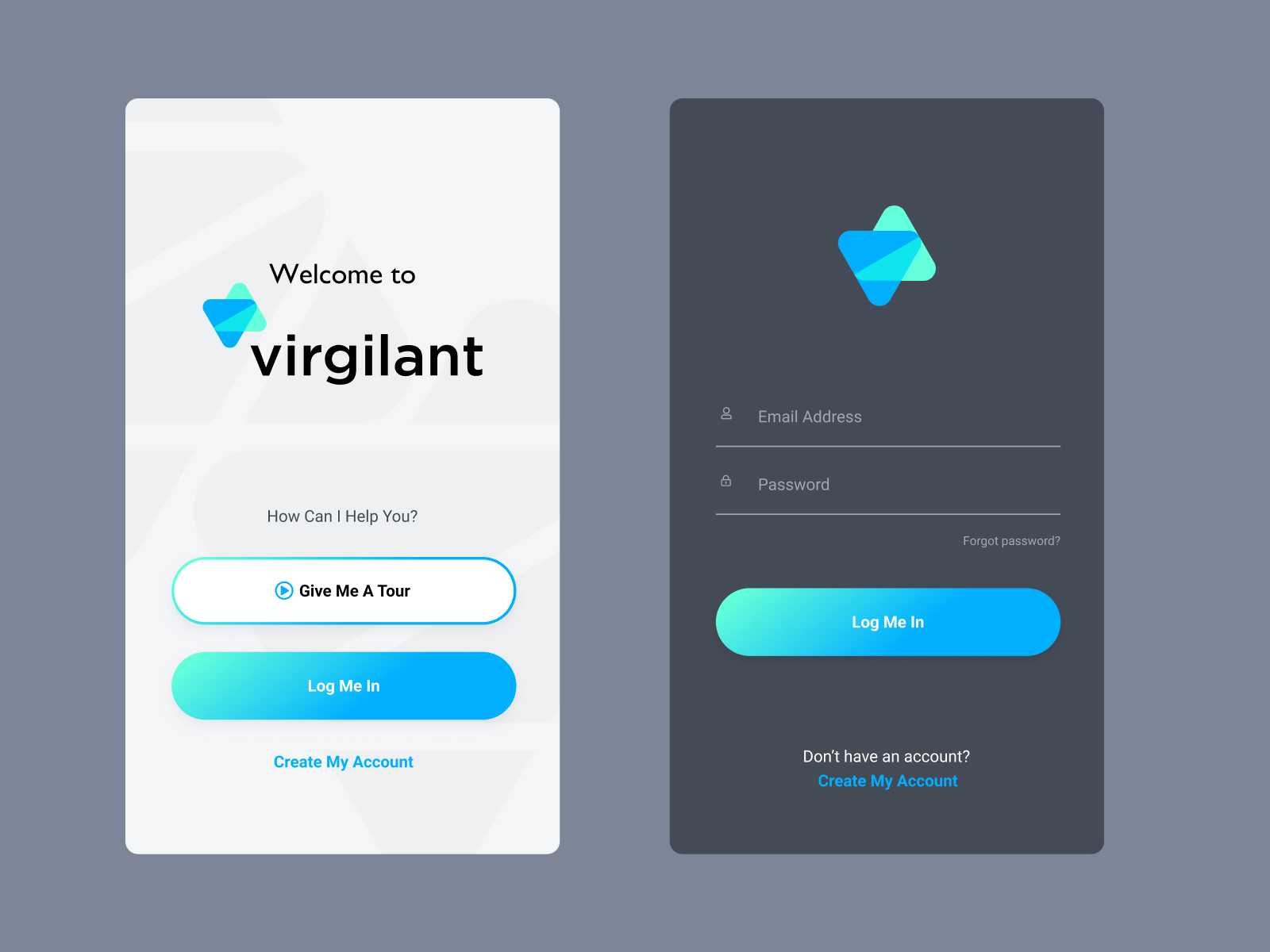 Virgilant Mobile App Visuals